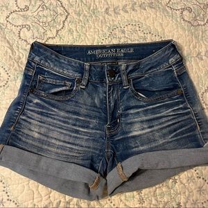 American Eagle High rise jean shorts